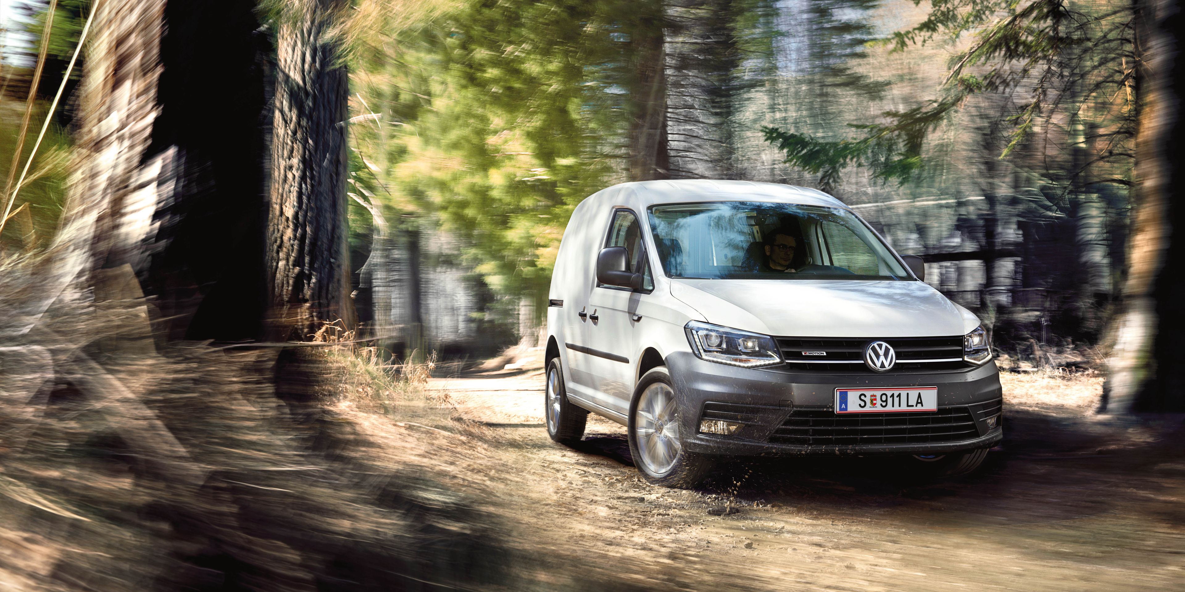 vw caddy weiß wald offroad