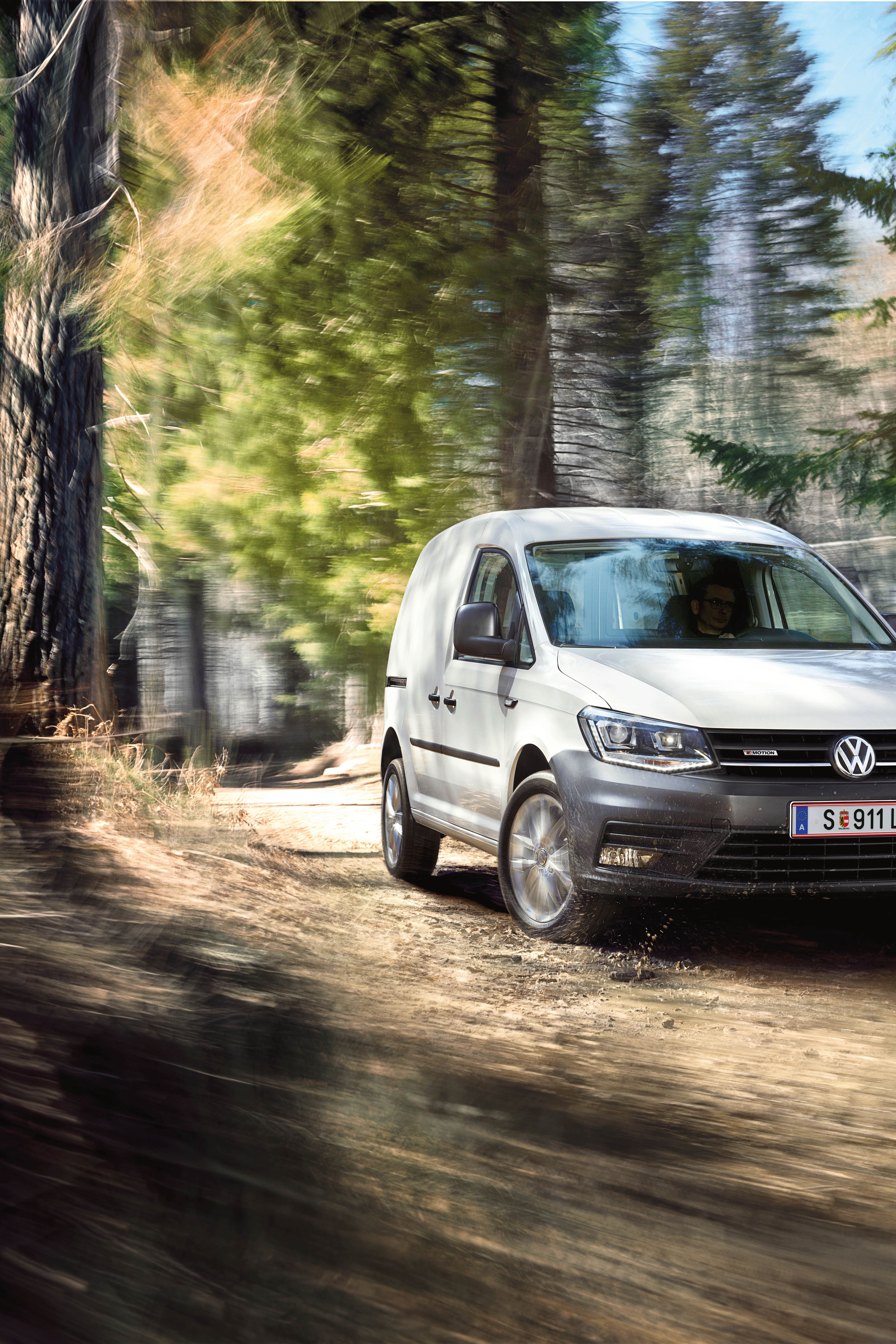 vw caddy weiß wald offroad
